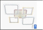 Люстра "LED 4"  64Вт LED-3000К/4000К/6000К светильник потолочный 29537/2+2 (2) WT(RGB) LED 10/14W 6500/3000К 570*570*100  (дим)