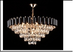 Люстра "хрусталь 9" LED-White светильник потолочный 5135/9+9E FGD+BK 540*470 E27