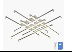 Люстра "LED 8"  12,0Вт LED-3000К/6000К светильник потолочный 25872/8 (2) WT LED  6500/3000К 725*725*115  (дим)