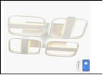 Люстра "LED 520х520мм 177Вт LED-3000К/4000К/6000К светильник потолочный 29077/176W (5) WT LED 8/14W 6500/3000К 520*60  (дим)