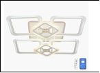 Люстра "LED 6"  60Вт LED-3000К/6000К светильник потолочный 29380/4+2 (2) WT(RGB) LED 8/14W 6500/3000К 610*610*160  (дим)