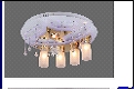 Люстра "фигурн.с плафон D=550" LED-RGB светильник потолочный 7681/4+1S (2) FGD d550 E27/MR11 RBP