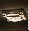Люстра "зерк. с хруст 480х480мм LED-White светильник потолочный CRYSTAL PALACE ADL6131   LED 2*62W  64-3-42К Люстра потолочная с пультом