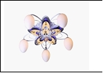 Люстра "фигурн.с плафон 5" LED-RGB светильник потолочный 6833/5-LS WT+GD d665 E27 WT/RBP