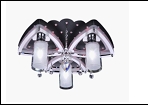 Люстра "фигурн.с плафон 3" LED-RGB светильник потолочный 6834/3-LS BK+CR d515 E27 WT/RBP