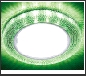 СТ LEDподсв. GX53 зеленый круг  G290 GR хром/изумруд +3W(LED WHITE)Ambrella