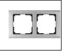 Веркель глян/никель Рамка 2-я Werkel Metallic () / WL02-Frame-02 10 шт/уп