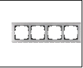Веркель глян/никель Рамка 4-я Werkel Metallic () / WL02-Frame-04 10 шт/уп