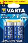 Батар. LR6  (АА)  LR6 (AA, Mignon) алкалиновый VARTA HIGH ENERGY бл. 4+2 шт (1/10)