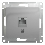 Глосса алюм. Роз. комп. RJ45 Schneider GLOSSA в рамку