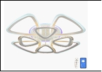 Люстра "LED 8"  20Вт LED-Blu светильник потолочный 29554/4+4 (2) WT(BL) LED 7/13W 6500/3000К 680*160  (дим)