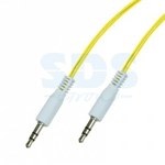 кабель ДжШт-ДжШт  1,0м JACK 3.5mm  Аудио  AUX 3.5 мм гелевый 1M желтый