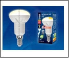 ЛСД Е14 R39   6,0Вт 3000K 220В Рефлектор UNIEL LED лампа св/д  LED-R50//FR/DIM PLP01WH  диммируемая. Форма "", матовая. Серия Palazzo. Теплый белый св
