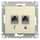 Глосса сл/к Роз. комп RJ45 + телеф RJ11 Schneider GLOSSA Розетка двойная  кат.5E  в рамк