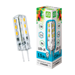 ЛСД G4   1,5Вт 3000K 12В ASD JC LED 120Лм капсула