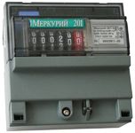 Эл.счёт. "Меркурий" 201.05, 1.0 ,5- 50А,МР,1-ф,220  с ГОЛОГРАММОЙ