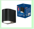 Св. влаг/защ наст.(фасад) черный LED   5,0Вт 4000K 220В UNIEL светильник ULU-S04A-5W/ BLACK  светодиодный уличный. Архитектурный накладной. Белый свет