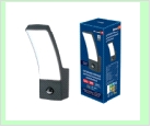 Св. влаг/защ наст.(фасад) черный LED  12,0Вт 4000K 220В UNIEL светильник ULU-S71A-/SENSOR IP65 BLACK  светодиодный уличный с датчиком движения. Архите