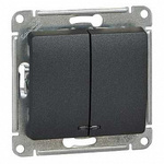 Глосса антрацит Выкл.2кл. с инд Schneider GLOSSA , , , GSL000753, (20/1)