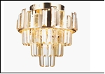 Люстра "хрусталь 5" LED-White светильник потолочный 45410/5+4 FGD E27+LED 350*400  с ПДУ