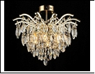 Люстра "хрусталь 6" LED-White светильник потолочный 5276/6+12E GD LED+E27 610*460  с ПДУ