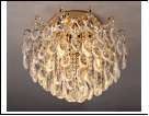 Люстра "хрусталь 6" LED-White светильник потолочный 5907/6+6E GD E27+LED 550*400  с ПДУ
