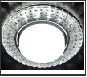 СТ LEDподсв. GX53 прозрачный-хром круг  G230 CL/CH хром/прозрачный +3W(LED WHITE)Ambrella