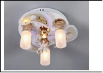 Люстра "фигурн.с плафон D=380" LED-Blu светильник потолочный 7478/3+1Y WT+GD d380 E27 GBB