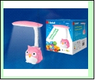 Св. настол. LED  3Вт Подставка светильник настольный TLD-544 Pink//150Lm/4000K Светильник настольный, 3W. Механический выключатель. Розовый. ТМ Uniel,