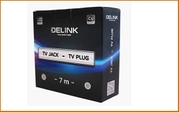 Шнур TVшт-TVгн  7,0м Удлинитель антенный Delink "Grey" пластик (TVPJ070P)