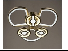 Люстра "LED 6" LED-3000К/4000К/6000К светильник потолочный 5995/3+3Y (2) AB LED 6 х 19W 3000/6500K 700*150  с ПДУ