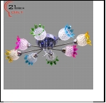 Люстра "зерк.круг эксклюзив 8" LED-RGB светильник потолочный MD8264/8 (1) Светильник потолочный со светодиодной подсветкой и дистанционным пультом (22