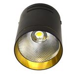СТН накл  10,0Вт LED черн. D 75*105мм светильник цилиндрич. точечный Светильник  1* потолочный спот Черный/Золото  ДПО 4000К