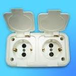 Беларусь Розетка двойная брызгозащищенная наружная IP44