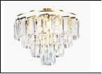 Люстра "хрусталь 5" LED-White светильник потолочный 43755/5+4 AB E27+LED 370*360  с ПДУ
