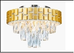 Люстра "хрусталь 5" LED-White светильник потолочный 43776/5+4 FGD E27+LED 370*330  с ПДУ