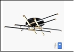 Люстра "LED 6"  36Вт LED-3000К/4000К/6000К светильник потолочный 25808/6 (2) BK LED 4/6W 6500/3000К 740*150  (дим)