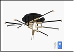 Люстра "LED 5" 400Вт LED-3000К/4000К/6000К светильник потолочный 25809/5 (2) BK LED 4W 6500/3000К 600*230  (дим)