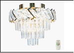 Люстра "хрусталь 5" LED-White светильник потолочный 43770/5+4 (2) FGD E27+LED 370*380  с ПДУ